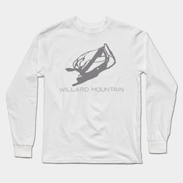 Willard Mountain Resort 3D Long Sleeve T-Shirt by Mapsynergy